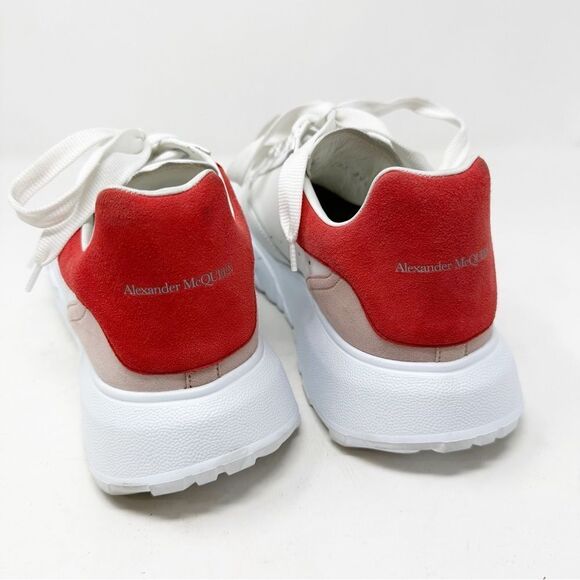 Alexander Mcqueen Court Leather Red Suede Sneakers 39.5 - Picture 4 of 14